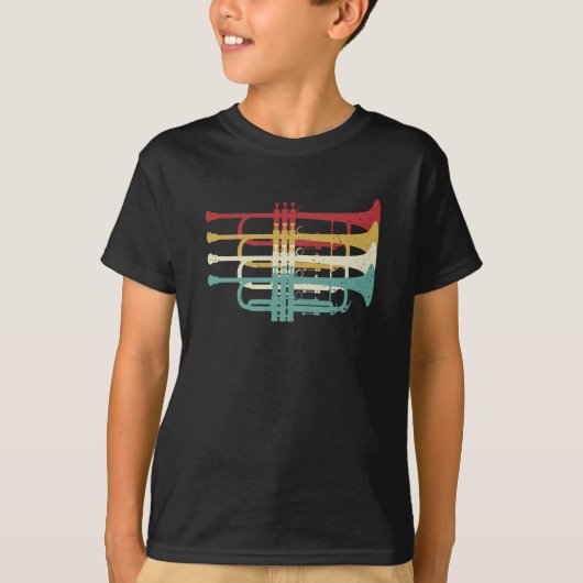 Marching Band Trompet Player Retro Design T-shirt (Voorkant)