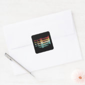 Marching Band Trompet Player Retro Design Vierkante Sticker (Envelop)