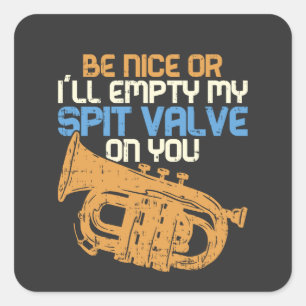 Marching Band Trumpets Vierkante Sticker