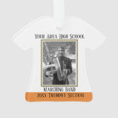 Marching Band Uniform met Foto Ornament (achterkant)