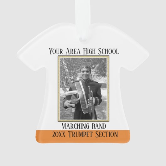 Marching Band Uniform met Foto Ornament (achterkant)