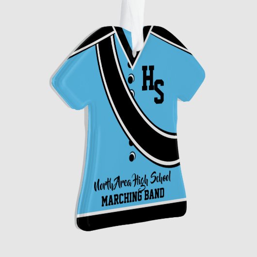 Marching Band Uniform met Foto Ornament (voorkant)
