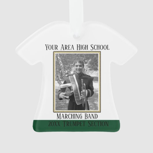 Marching Band Uniform met Foto Ornament (achterkant)