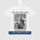 Marching Band Uniform met Foto Ornament (achterkant)