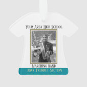 Marching Band Uniform met Foto Ornament (achterkant)