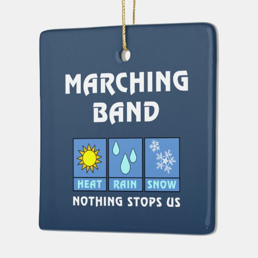 Marching Band Weer Keramisch Ornament (Links)
