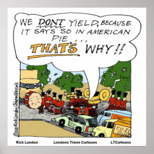 Marching Band weigert grappig Poster aan te houden