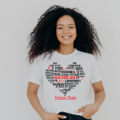 Marching Band Word Cloud gepersonaliseerd T-shirt