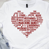 Marching Band Word Cloud Tshirt