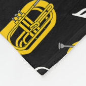 * Marching Bariton Muzieknoten Fleece Deken (Hoek)