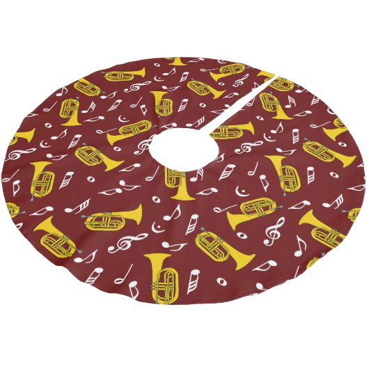 * Marching Bariton Muzieknoten Kerstboom Rok (Gekanteld)