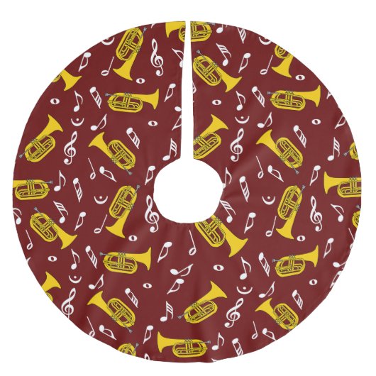 * Marching Bariton Muzieknoten Kerstboom Rok (Voorkant)