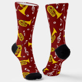 * Marching Bariton Muzieknoten Sokken (Gebogen)