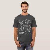 Marching Bariton Muzieknoten T-shirt (Voorkant volledig)