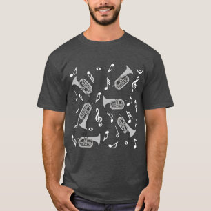 Marching Bariton Muzieknoten T-shirt