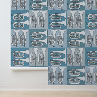 Marching Baritone Crosshatch Behang