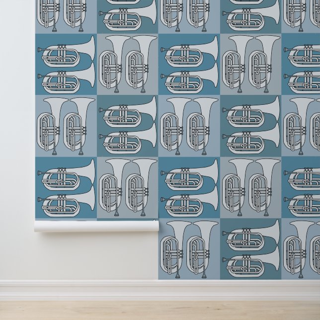 Marching Baritone Crosshatch Behang (Applicatie)