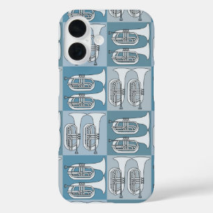 Marching Baritone Crosshatch iPhone 16 Hoesje