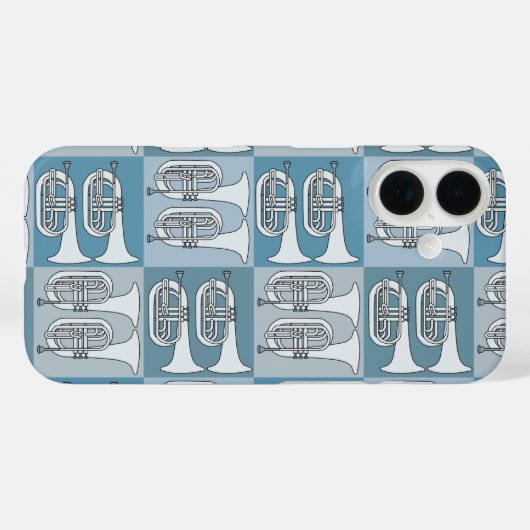 Marching Baritone Crosshatch Case-Mate iPhone Case (Achterkant (horizontaal))