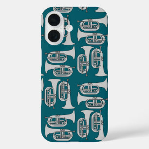 Marching Baritone Crosshatch iPhone 16 Hoesje