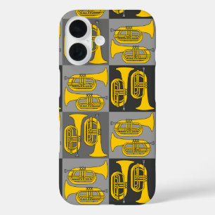 Marching Baritone Crosshatch iPhone 16 Hoesje
