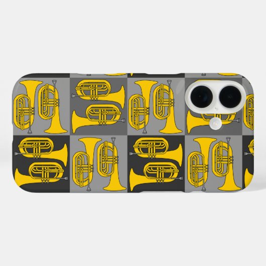 Marching Baritone Crosshatch Case-Mate iPhone Case (Achterkant (horizontaal))