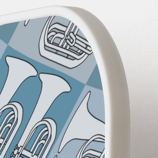 Marching Baritone Crosshatch Pickleball Paddle (Links Detail)