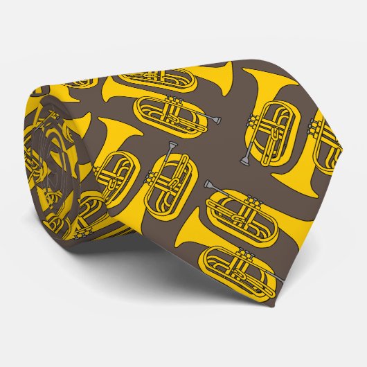 Marching Baritone Crosshatch Stropdas (Opgerold)