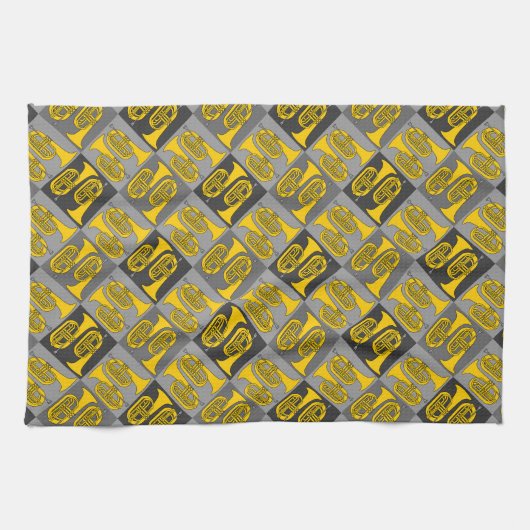 Marching Baritone Crosshatch Theedoek (Horizontaal)