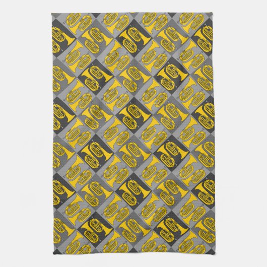 Marching Baritone Crosshatch Theedoek (Verticaal)