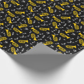 Marching Baritone Muzieknoten Bass Clefs Cadeaupapier (Hoek)