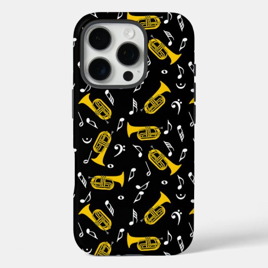 Marching Baritone Muzieknoten Bass Clefs Case-Mate iPhone Case (Achterkant)