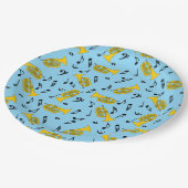 Marching Baritone Muzieknoten Bass Clefs Papieren Bordje (Gekanteld)