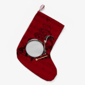Marching Bass Drum Muziek stockeren Kleine Kerstsok (Voorkant (Hangend))