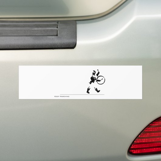 Marching Bumpersticker behouden (Op auto)