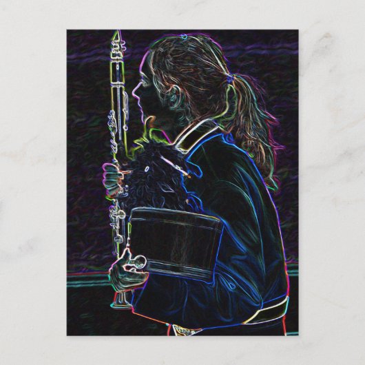 Marching Clarinetist Briefkaart (Voorkant)