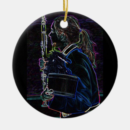 Marching Clarinetist Circle Ornament (Voorkant)