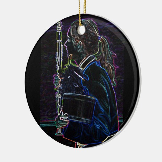 Marching Clarinetist Circle Ornament (Links)
