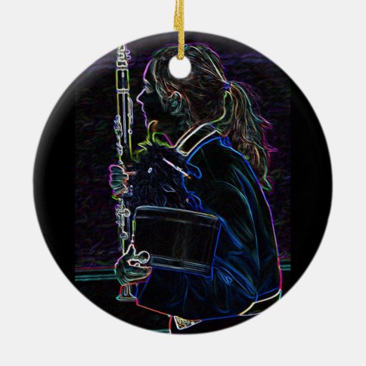 Marching Clarinetist Circle Ornament (Achterkant)