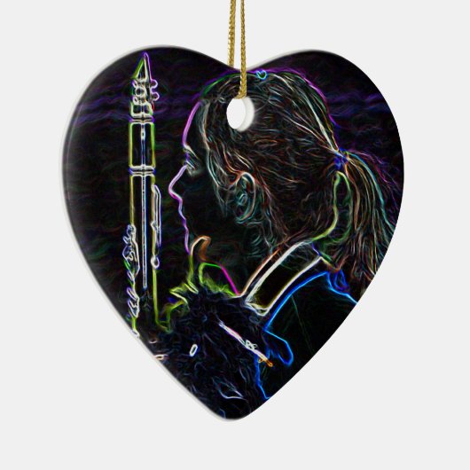 Marching Clarinetist Heart Ornament (Rechts)