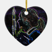 Marching Clarinetist Heart Ornament (Voorkant)