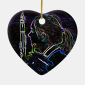 Marching Clarinetist Heart Ornament (Achterkant)