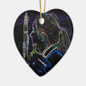 Marching Clarinetist Heart Ornament (Links)