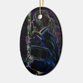 Marching Clarinetist Oval Ornament (Links)