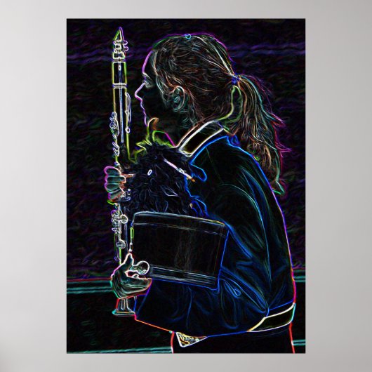 Marching Clarinetist Poster (Voorkant)