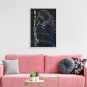 Marching Clarinetist Wrapped Canvas (Insitu (Woonkamer))