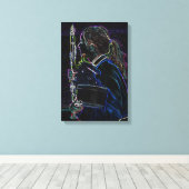 Marching Clarinetist Wrapped Canvas (Insitu (Houten vloer))