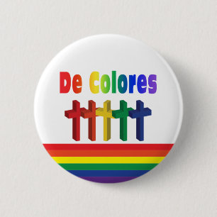 Marching Crosses De Colores Button