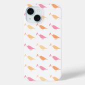 Marching Daisy Bird Design Sinaasappel Roze Case-Mate iPhone Case (Achterkant)