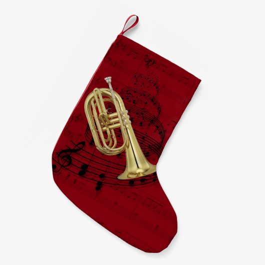 Marching Euphonium music stocking Kleine Kerstsok (Voorkant (Hangend))